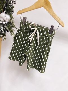 Pronta entrega - Bermuda Jogger kids canelado verde cactus pinheirinhos off - comprar online