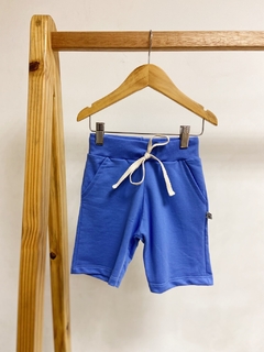 pronta entrega - bermuda jogger moletinho blue