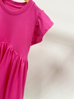 Pronta entrega - Vestido Mullet kids manga babado pitaya - You Boy Kids