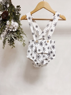 Pronta entrega - Bloomer alça off flocos de neve preto