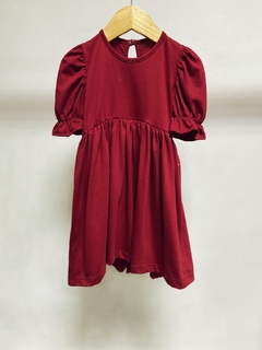 Pronta entrega - Vestido Mullet kids manga princesa Marsala