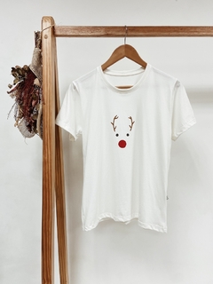 Pronta Entrega - Camiseta adulta manga curta off estampa rena colorido