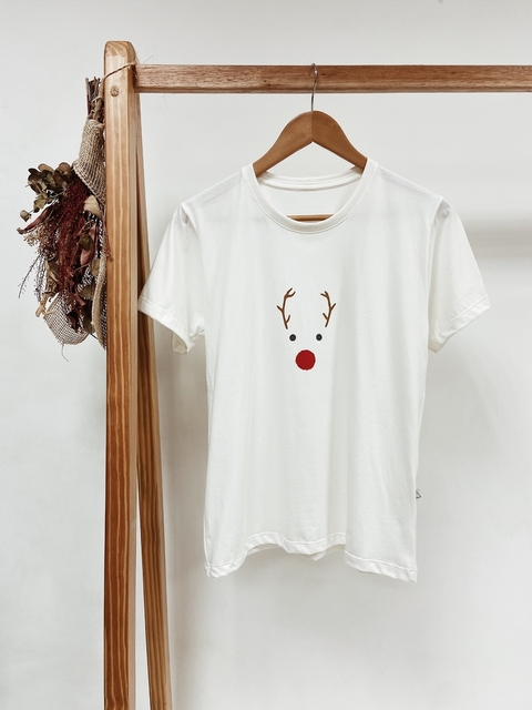 Pronta Entrega - Camiseta adulta manga curta off estampa rena colorido