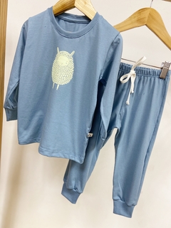 Pronta Entrega - Pijaminha longo denim brilha no escuro - comprar online