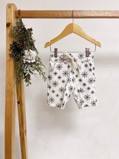 Pronta entrega - Bermuda Jogger kids off flocos de neve preto - comprar online