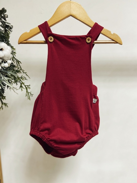 Pronta entrega - Romper baby marsala