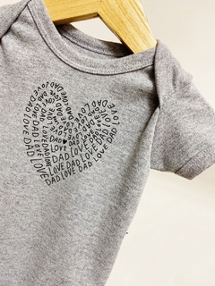 Pronta entrega - Body LOVE DAD cinza mescla - comprar online