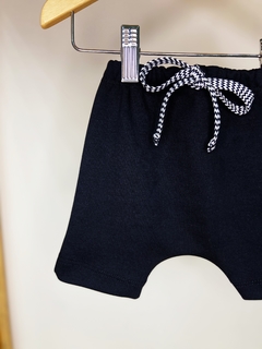 PRONTA ENTREGA - Bermuda baby harém ribana preta - comprar online