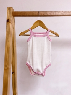 Pronta entrega - body regata baby canelado off detalhe tutti-frutti na internet