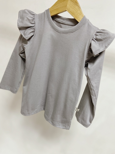 Pronta entrega - Blusa kids manga longa com babado - comprar online