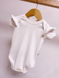 Pronta entrega - Body manga curta babado canelado off - comprar online