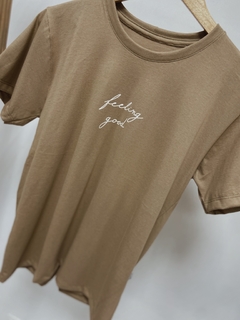 Pronta Entrega -Camiseta adulta manga curta avela FEELING GOOD - You Boy Kids