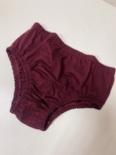 Pronta entrega - Calcinha kids liso basics vinho