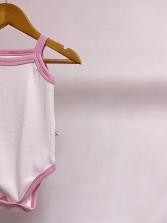 Pronta entrega - body regata baby canelado off detalhe tutti-frutti - comprar online