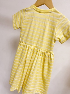 Pronta entrega - Vestido Mullet manga curta yellow Stripes