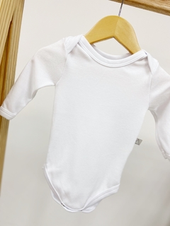 Pronta Entrega - Body manga longa liso basics branco na internet