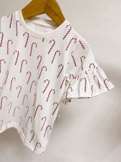 Pronta entrega - blusa manga curta com babado bengalinhas na internet