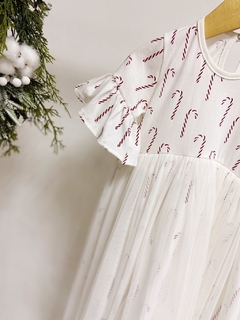 Pronta entrega - Vestido Mullet manga curta com babado saia tule bengalinhas marsala botão pérola - You Boy Kids