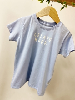 Pronta entrega - Camiseta manga curta GELATO MOOD. Aqua