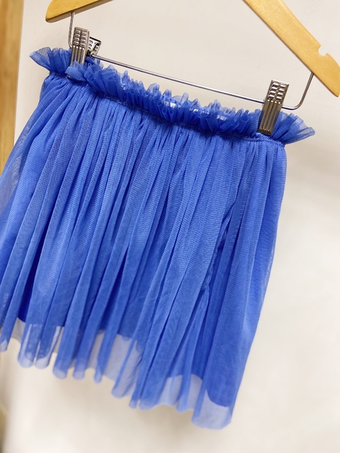 pronta entrega - saia tule blue