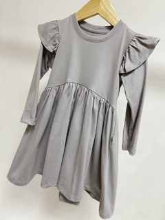 Pronta entrega - Vestido Mullet kids manga longa babado na internet