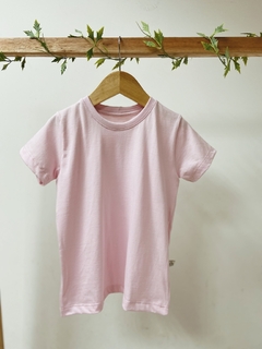Pronta entrega - Camiseta manga curta lisa rosa claro - comprar online