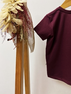 Pronta entrega - Camiseta kids manga curta mery christmas vinho - loja online