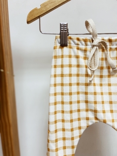 Pronta entrega - Calça Baby Harém Xadrez mostarda - You Boy Kids