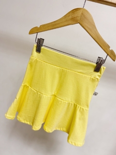 Pronta entrega - Saia kids babado yellow
