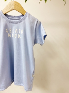 Pronta entrega - Camiseta manga curta GELATO MOOD. Aqua na internet