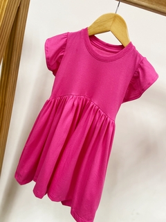 Pronta entrega - Vestido Mullet kids manga babado pitaya - loja online