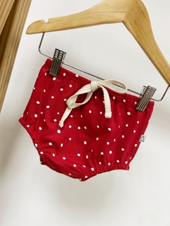 Pronta entrega - Bloomer vermelho bolinhas off na internet