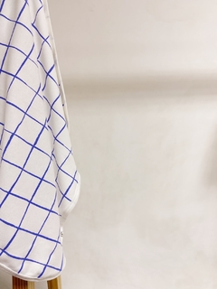 Pronta entrega - Manta para Bebês blue grid - comprar online