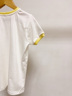 Pronta entrega - Camiseta kids manga curta off friso yellow - loja online