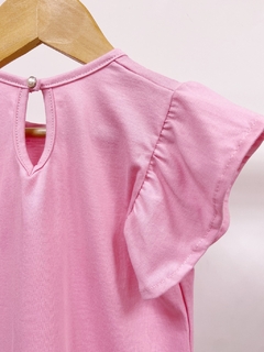 Pronta entrega - blusa babado best friends botão pérola tutti-frutti - loja online