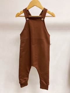 Pronta entrega - jardineira kids longa botões madeira moletinho - comprar online