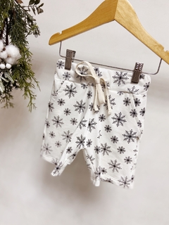 Pronta entrega - Bermuda Jogger kids off flocos de neve preto - comprar online