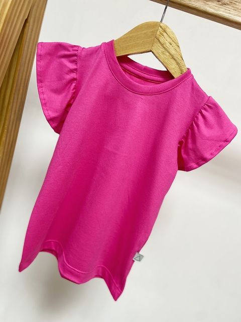 Pronta entrega - Blusa kids babado pitaya