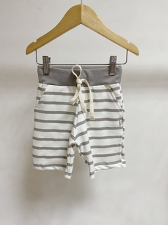 Pronta entrega - Bermuda Jogger kids listra cinza pedra
