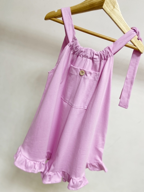 Pronta entrega - Macaquinho com bolso liso basics ternura