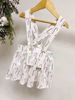 Pronta entrega - Salopete alça kids bengalinhas Marsala