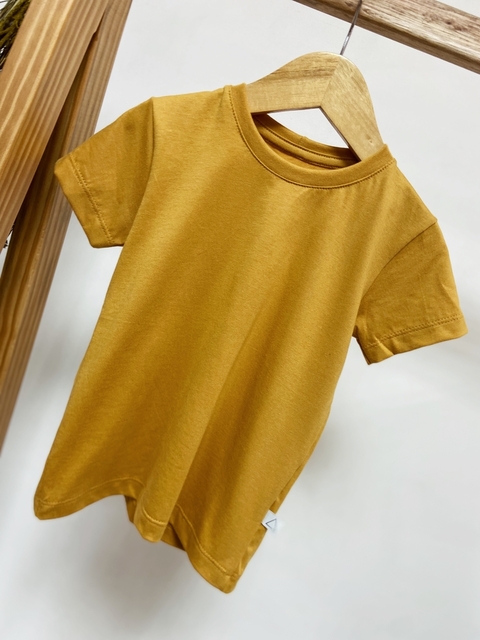 Pronta entrega - Camiseta manga curta liso basics mostarda