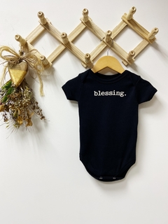 PRONTA ENTREGA - Body manga curta Blessing Preto - You Boy Kids