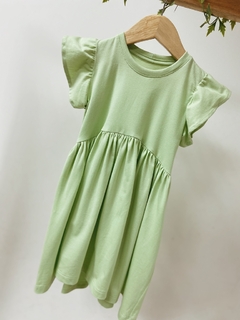 Pronta entrega - Vestido Mullet manga babado verde fabula - You Boy Kids