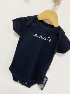 Pronta entrega - Body manga curta preto MIRACLE na internet