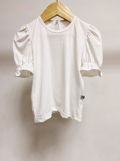 Pronta entrega - Blusa Kids manga princesa botão pérola off - loja online