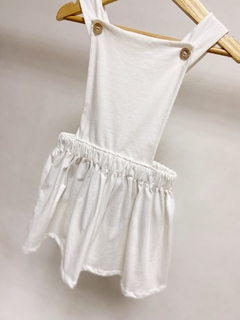 Pronta entrega - Salopete frente botões em madeira off - You Boy Kids