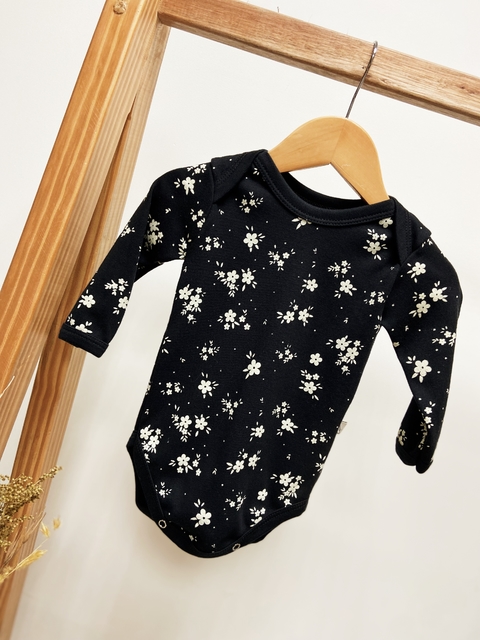 Pronta Entrega - Body manga longa estampado floral liberty