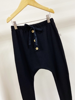 Pronta entrega - Calça Saruel Kids Canelada com Botões preta - comprar online