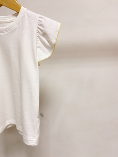 Pronta entrega - blusa babado off picueta yellow - loja online